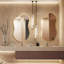 Irregular Metal Framed Wall Mirror, Asymmetrical Mirrors-779110838-779110837