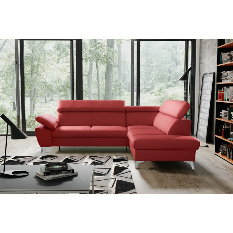Ashianna 4 Seater Sofa Bed, Right Hand Facing, Red