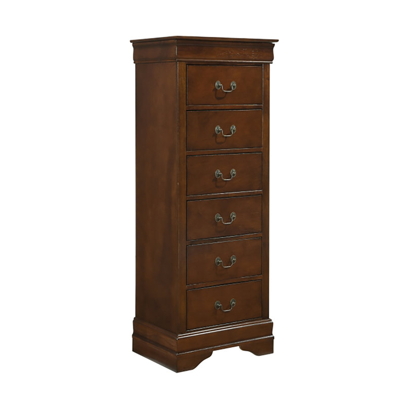 Commode pour la lingerie 7 tiroirs Vinit, Cerisier brun