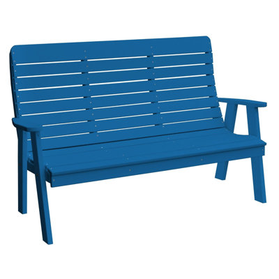 Banc de jardin en composite Keystone Amish Co. Salem, 5 pi, bleu