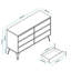 120 cm W Chest of 6 Drawers-1460461905