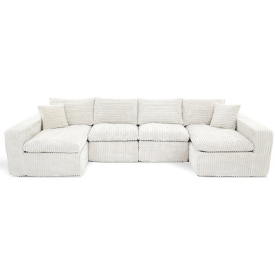 Modular Sectional Cloud Couch for Living Room - 130" Modular U Shaped Sectional Couch