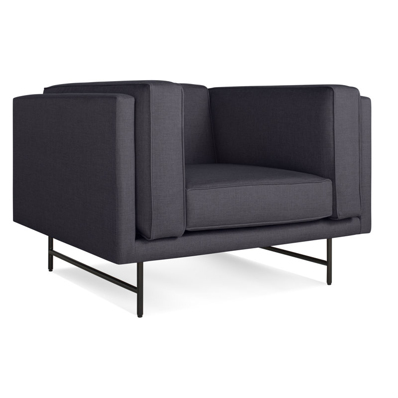 Bank Club Chair, Lava Polyester Blend, Black