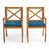 Blue Cushion/Teak Frame