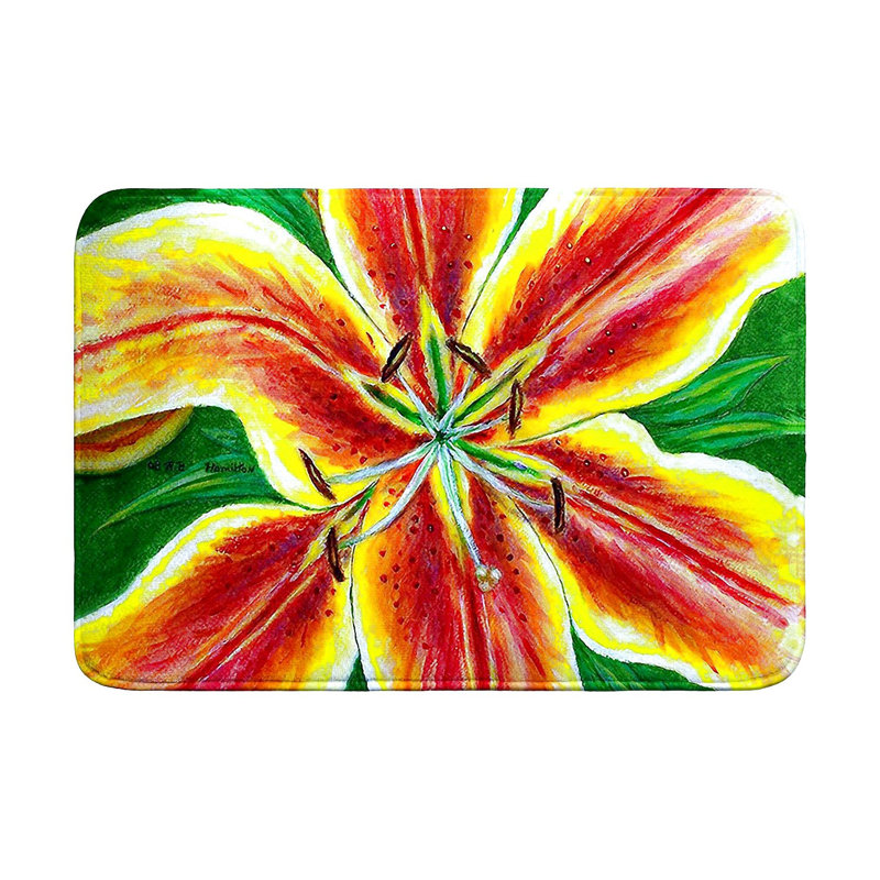 Tapis de bain jaune