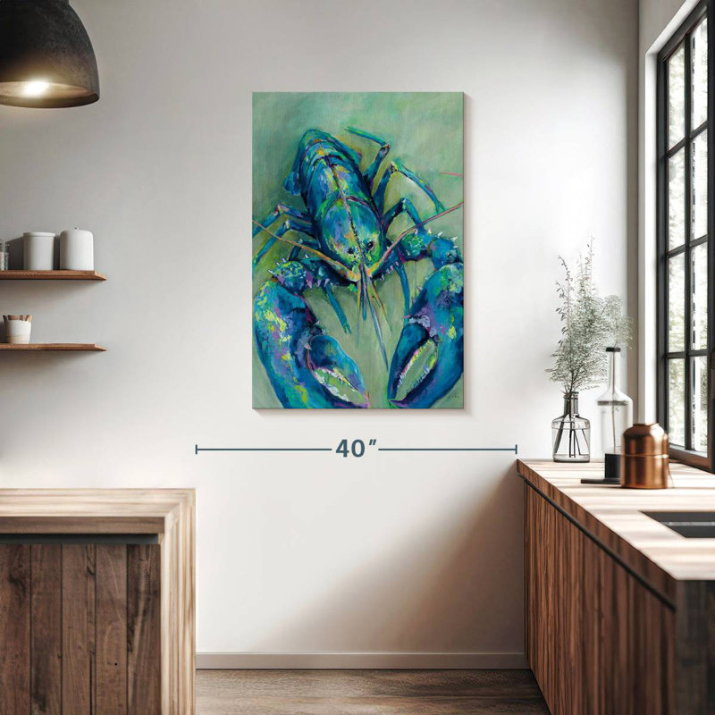 Homard bleu-vert Brampt, H 39 po x l 26 po