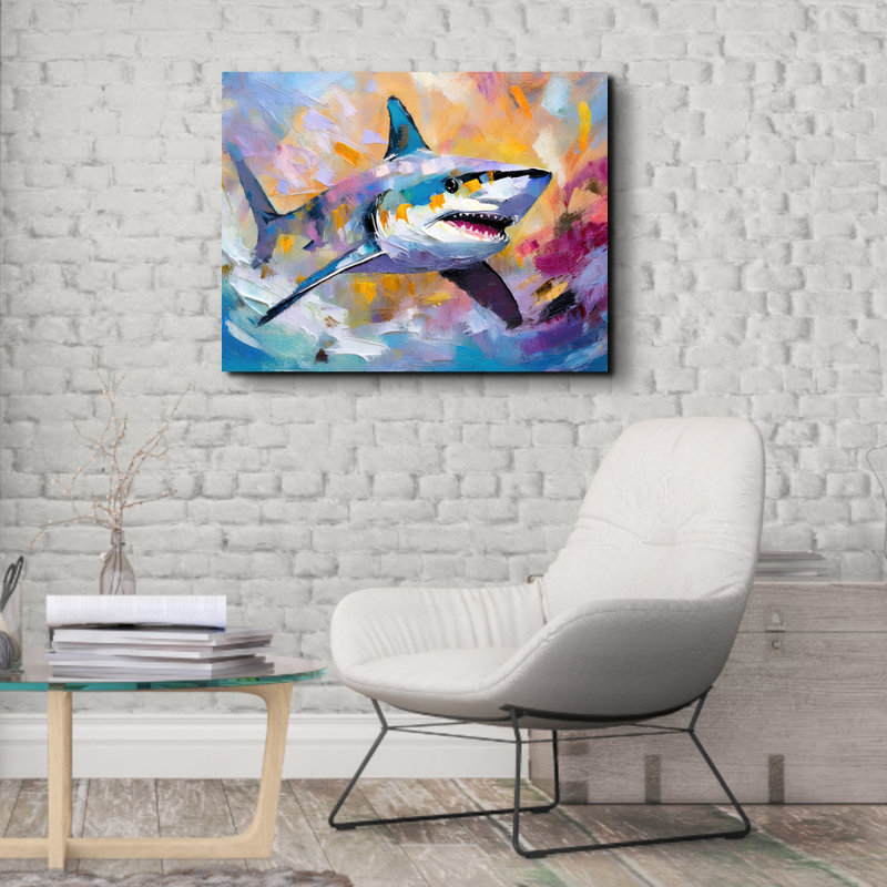 " Shark ", 15" H x 18" W x 1.5" D