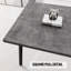 Table de salle à manger rectangulaire moderne, extensible, de couleur grise, pieds en métal noir, style industriel médiéval pour les repas familiaux extensibles de la vie quotidienne