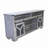 65.3" TV Stand with LED light strips and Iron mesh barn door-2020926004