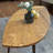 Leaf-Shaped Coffee Table with 4 Wooden Legs-1526759778