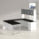 Bureau en coin réversible en U avec rehausse Glidden