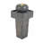 25.59"H Minimalist Concrete Column Fountain–LED-Lit Modern Outdoor Oasis, Sturdy Landscape Feature For Patio, Porch