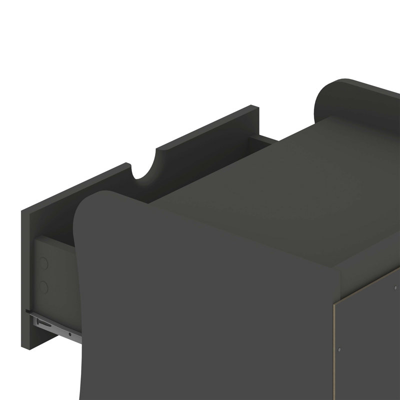 Coney 20" Nightstand In Charcoal Gray  (Only Nightstand)