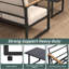 Ensemble de meubles de patio 4 pièces avec cadre noir et coussins beiges - Ensemble de conversation extérieur en métal durable avec table basse pour cour, balcon et patio