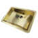 Nantucket Sinks Brightwork Home 15'' Polished Brass Metal Rectangular Bathroom Sink with Overflow