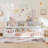 Montessori Floor Bed With Bookcase Storage Shelves & Safety Fence Rails-348732558-348732559