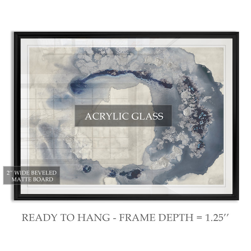 «Celestial Paynes I», reproduction d'art sur toile, H 30,5 po x l 42,5 po x P 1,5 po, Cadre noir