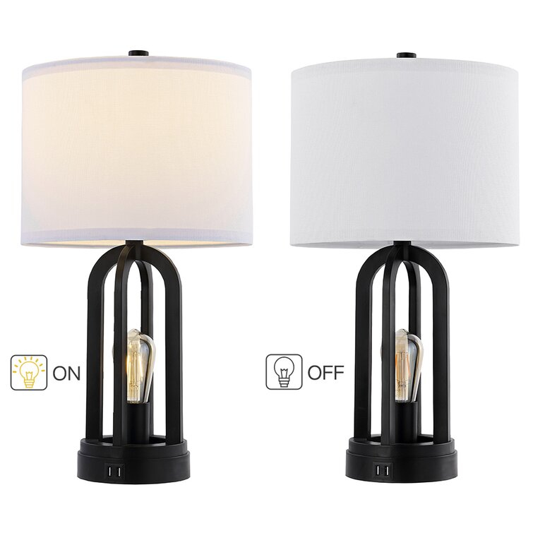 Tibia LED Portable Table Lamp USB Black - Lucande - Buy online