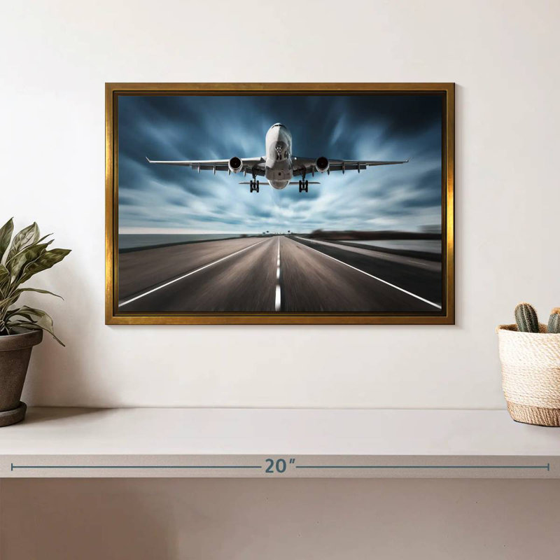 Avion de piste, Cadre flottant doré, 13 po x 9 po