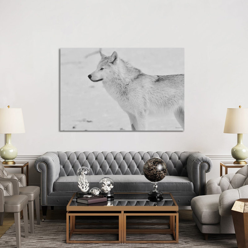 White Wolf by Gordon Semmens - Wrapped Canvas Print, 152.5 cm H x 101.5 cm W