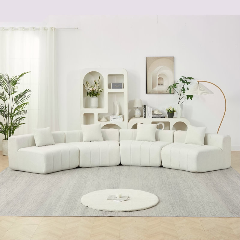 Canapé modulaire courbé Chenille