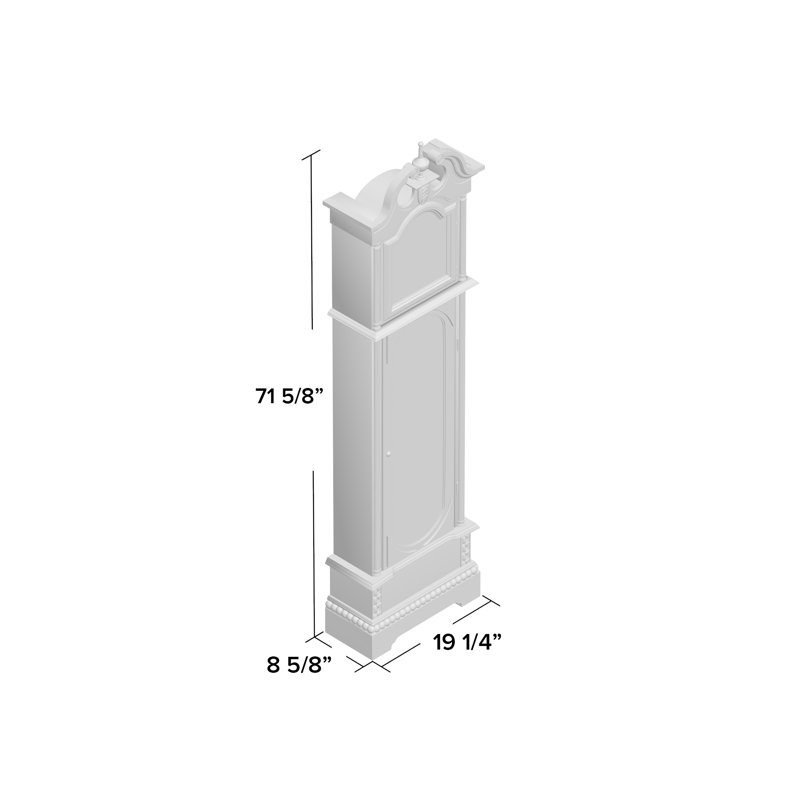 181.9cm Wood Grandfather Clock, Mission Oak