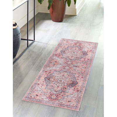 Tapis oriental abricot / rose / gris Engebretson
