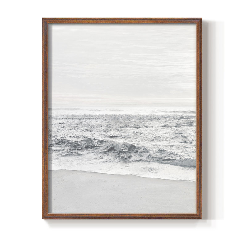 «Gentle Tides II», reproduction encadrée - bois massif, Cadre photo brun simple, H 20 po x l 16 po