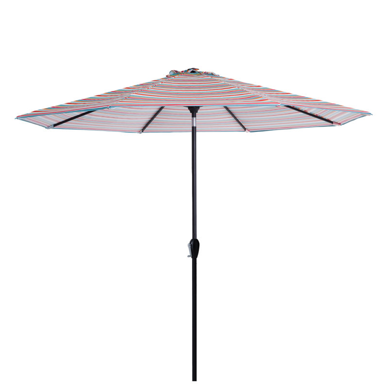 Parasol de marché 10', Orange / rouge / bleu