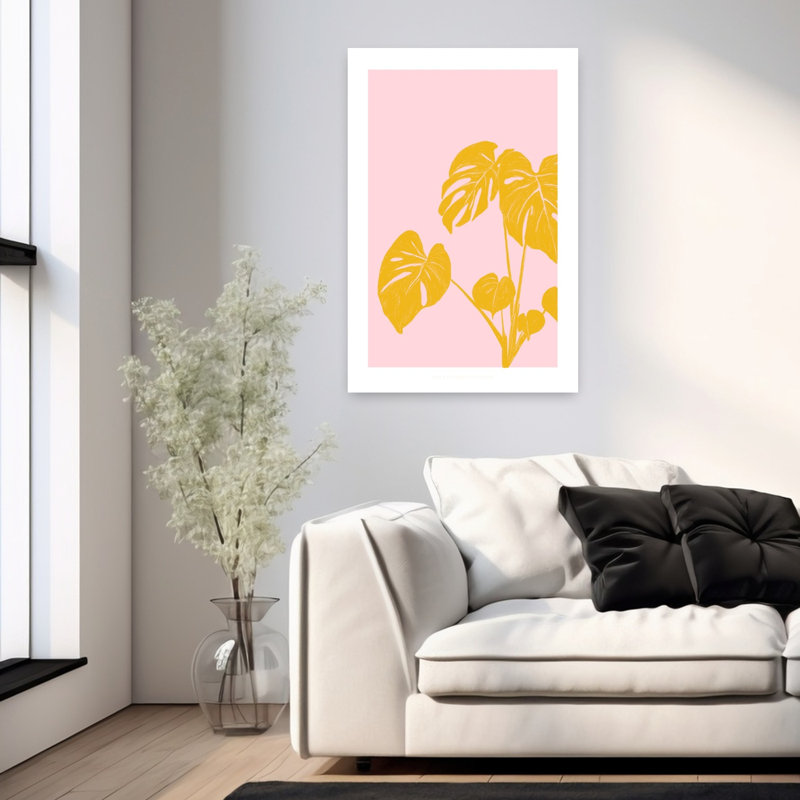 Art contemporain Art floral contemporain, H 36 po x l 24 po