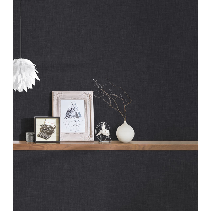 10.05m x 53cm Matte Wallpaper Roll, Black