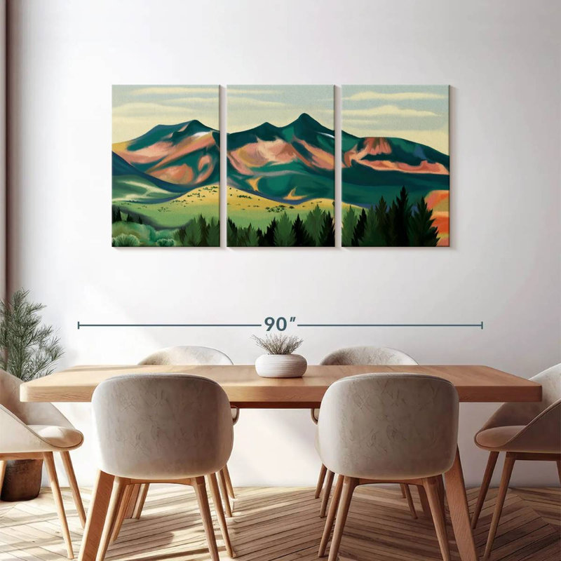 " Mountain " 3 Piece Art Set, 36" H x 74" W x 1.25" D