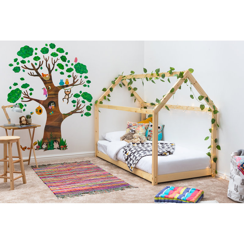 Mosley Single (3') Standard House Beds, Pine, Single (3'), No Mattress
