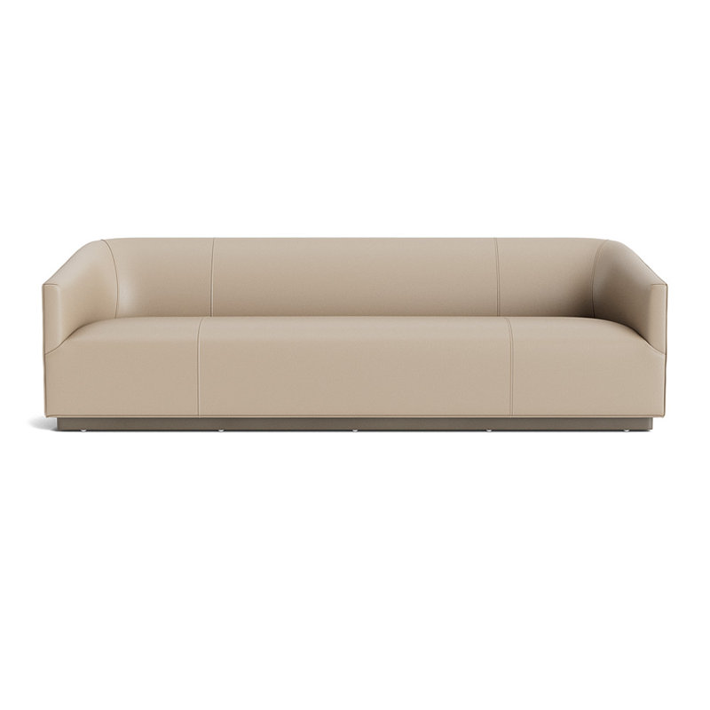 Canapé en cuir Cooper 108, H 29 po x l 108 po x P 35 po, Bois flotté, Greenwich Performance Leather - Taupe