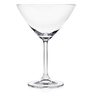 Nutrichef 10 oz. Crystal Martini Wine Glass Set (Set of 6)