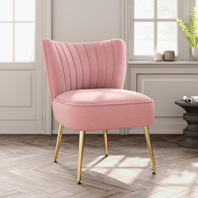 Dominique Velvet Wingback Chair