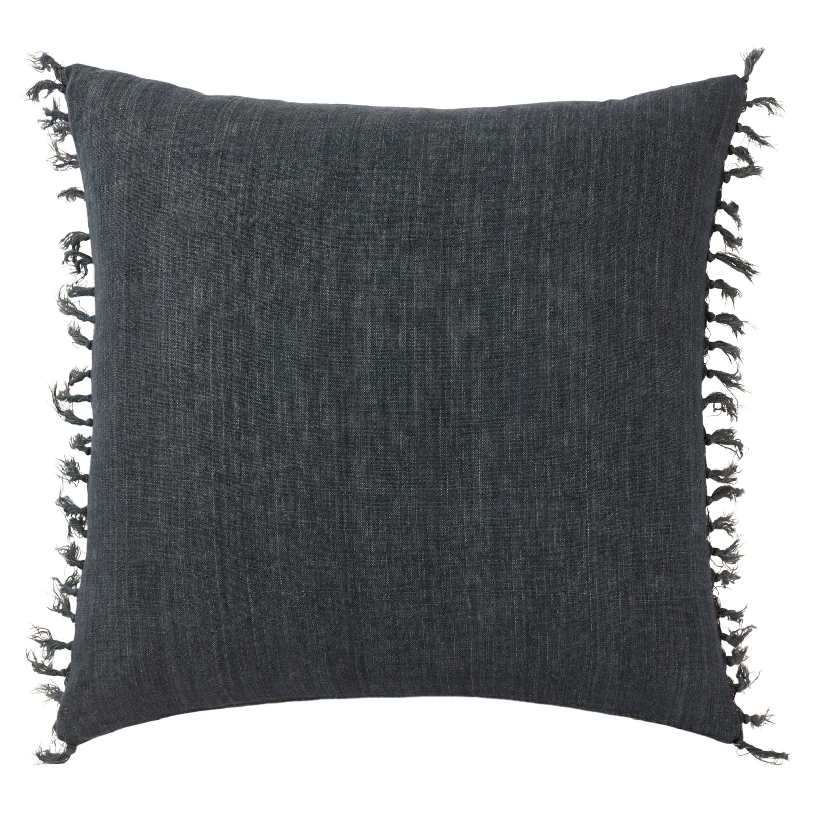 Sharron 20" x 20" Linen Pillow Cover, Dark Slate, Down