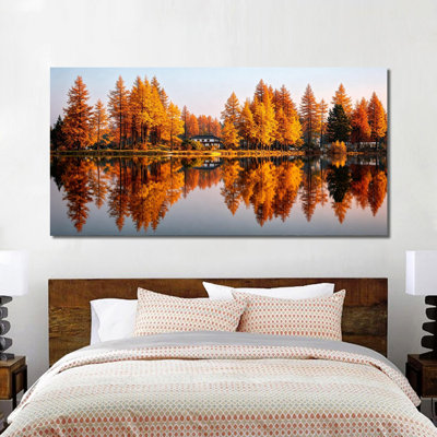 Art mural d'automne, décoration murale photos d'automne, art mural sur toile d'automne, art mural d'automne, art mural nature, peintures murales d'automne, images pour salon chambre à coucher, 30 po x 60 po