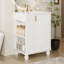 Meuble-lavabo 24 po avec lavabo, armoire de salle de bain avec tablette de porte, rangement latéral ouvert, structure en bois massif, porte à fermeture douce-115672102