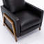 Fauteuil inclinable en cuir Richland - noir