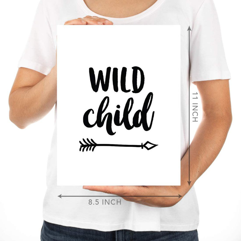 "enfant sauvage minimaliste" , ensemble de 3 pièces impression sur papier Darende