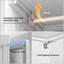 Armoire portative pliante avec 6 compartiments et tringle