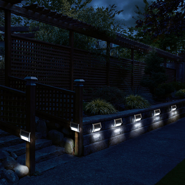 gigalumi Silver Solar Powered Integrated LED Step Light & Reviews | Wayfair