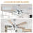 52" Modern Ceiling Fan with Light and Remote, 5-Blade Chandelier Fan, DIY Dimmable LED Light DC Motor Ceiling Fan for Living Room-1641447088