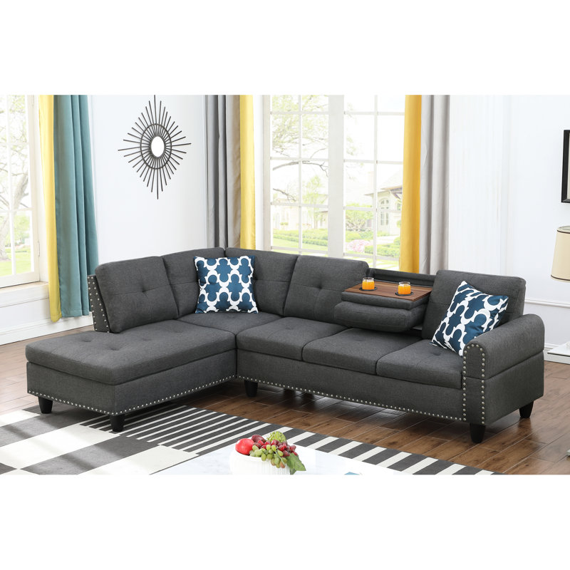 98.05 " Faux Leather Sectional