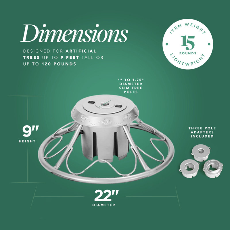Lauresha The Holiday Aisle® Rotating Tree Stand Base w/Stanley 7' Artificial Christmas Tree