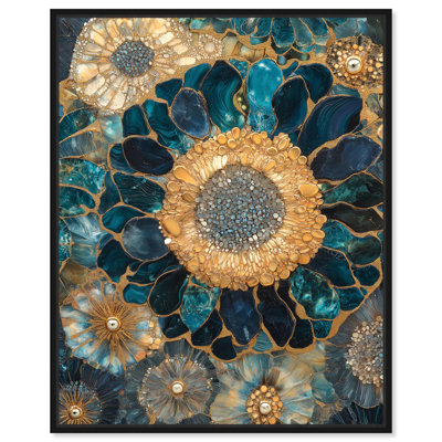 Décoration murale géode sur toile "Opulent Geode II" par 