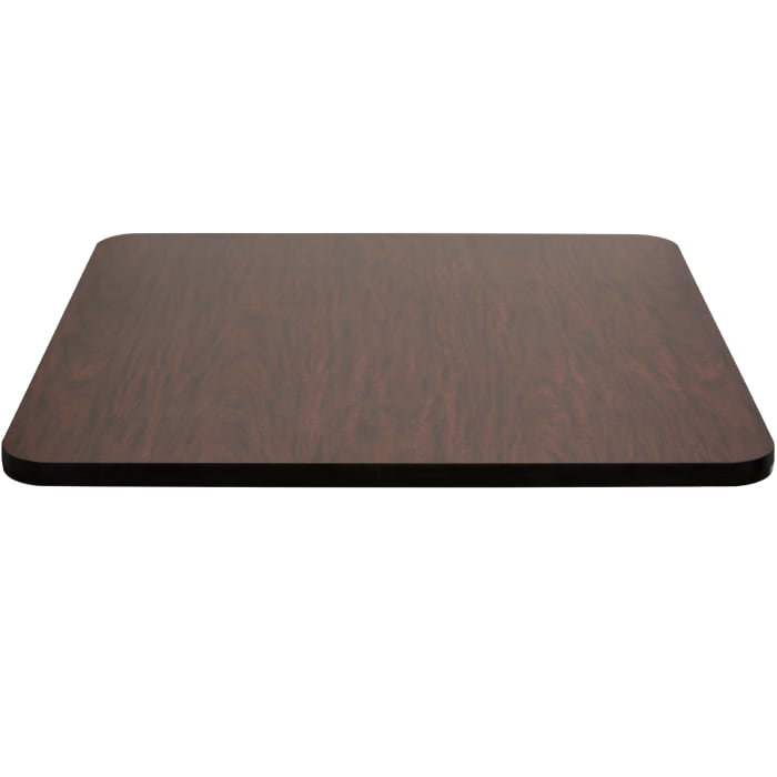 Table carrée pour salle de pause, H 42 po x L 36 po x l 36 po, gris, Acajou