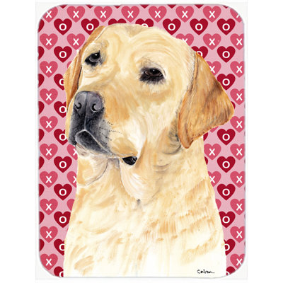 Caroline's Treasures Valentine Hearts Labrador Hearts Love and Valentine's Day Glass Cutting Board