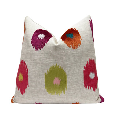 Ikat Dot Velvet Pillow Cover